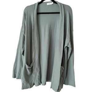 Onia Blue Gray Cashmere Blend Open Front Cardigan Women’s Size Large